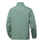 Men's minimalist technical leisure jacket with high collar, concealed zipper, and elastic cuffs Fashion Glam