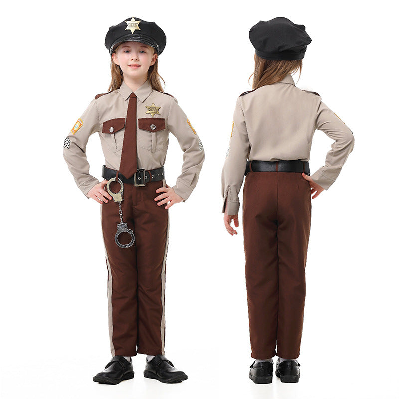 Men's police costume with decorative uniform and accessories Fashion Glam