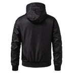 Men's hooded bomber jacket in an urban retro look with contrast stripes, wind-resistant exterior, and ribbed cuffs Fashion Glam
