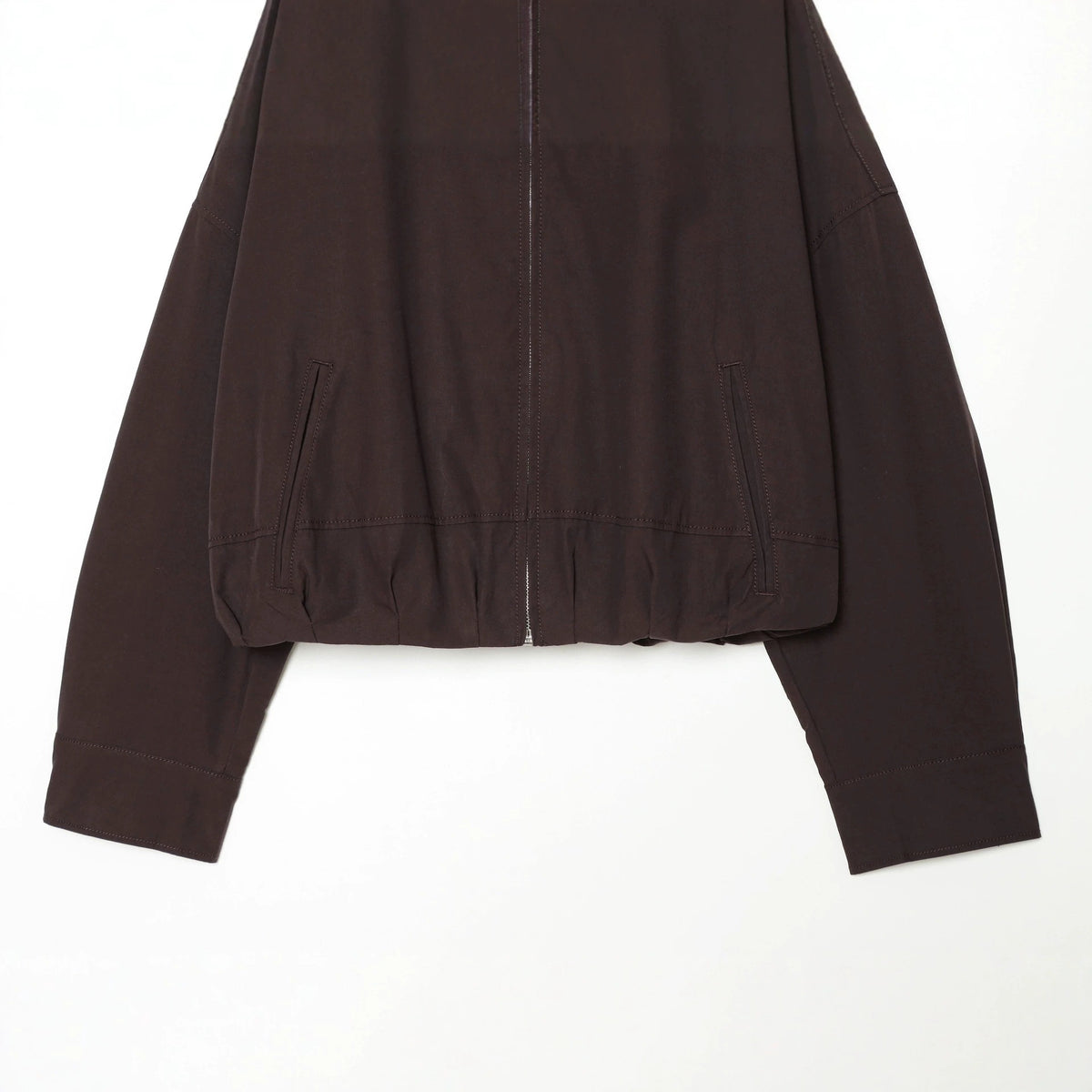 Women’s utilitarian short jacket with zipper and shirt collar Fashion Glam
