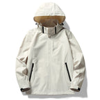 Men's waterproof and windproof technical hooded outdoor jacket with welded seams and breathable lining Fashion Glam
