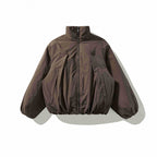 Unisex Short padded jacket with balloon sleeves and high stand-up collar Fashion Glam