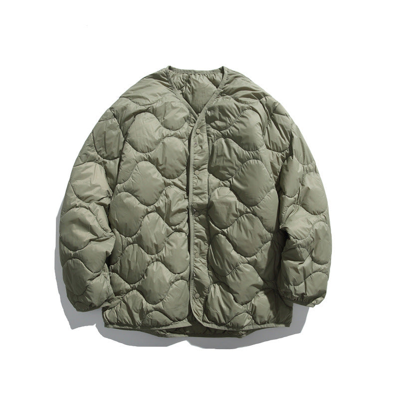 Men's Boxy Field Jacket with detachable padded inner vest and cord collar Fashion Glam