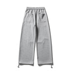 Unisex Wide Sweatpants with drawstring waistband, cord drawstring, and adjustable leg straps Fashion Glam