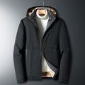 Men's transitional jacket with teddy lining, windproof outer shell and hood Fashion Glam
