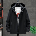 Men's Lightweight Softshell Outdoor Jacket with Hood, Wind and Water Repellent Surface Fashion Glam
