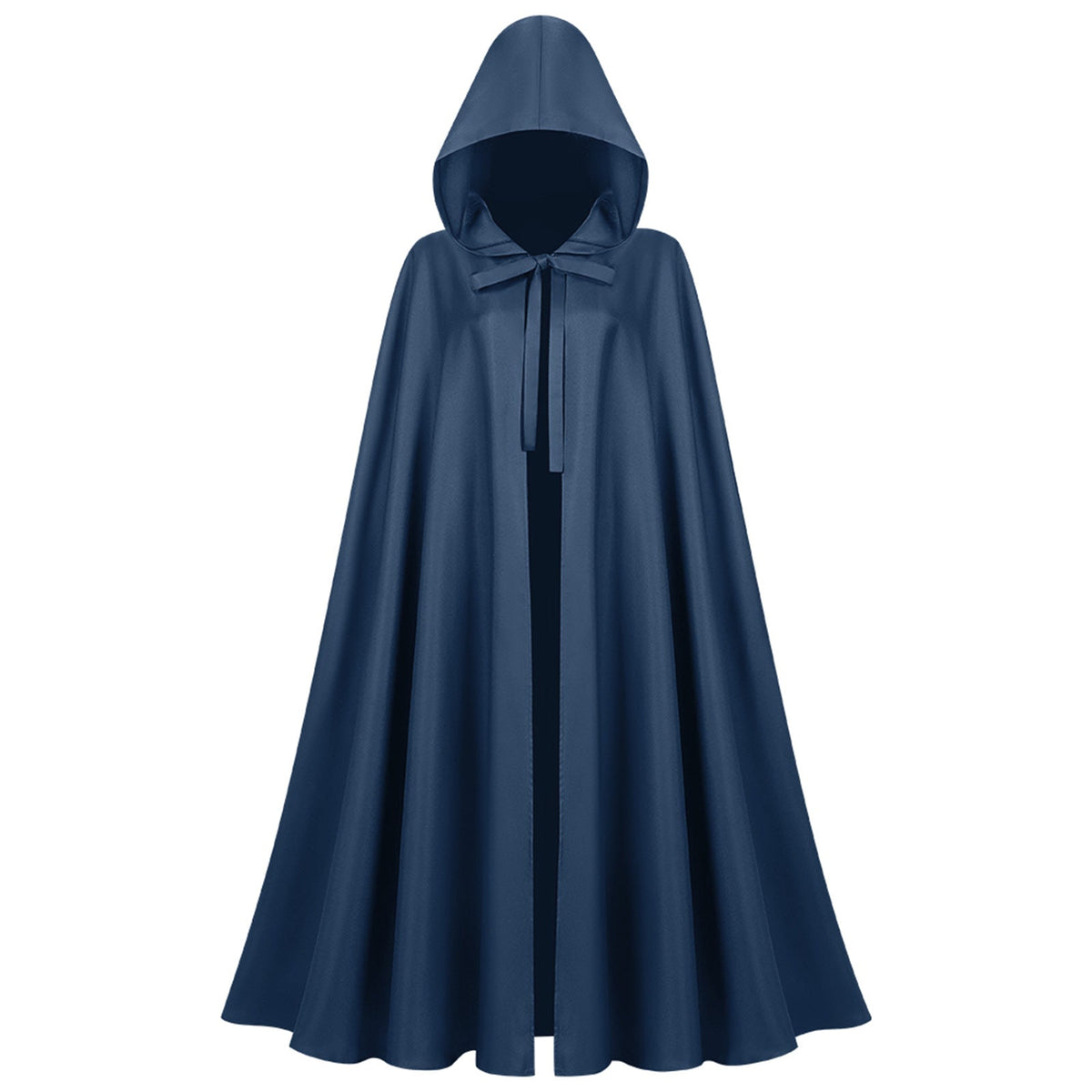 Unisex non longer hooded cape made of water-repellent polyester with full circular cut and tie belt Fashion Glam