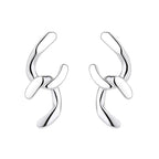 Women's earrings with sparkling circle pendant Fashion Glam