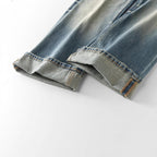 Women's Loose-Fit Straight-Leg Jeans with High Waist and Vintage Wash Fashion Glam