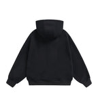 Unisex Boxy Hoodie Jacket with Two-Way Zipper and Geometric Seam Details Fashion Glam