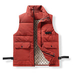 Men's utility quilted vest with thermal lining, front pockets and adjustable side straps Fashion Glam