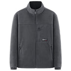 Men's minimalist technical all-weather softshell jacket with stand-up collar and water-repellent zippers Fashion Glam