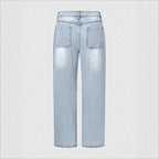 Women's wide high-waist jeans pants in palazzo style Fashion Glam