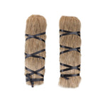 Unisex Medieval Arm Warmers made of Faux Fur with Adjustable Leather Straps Fashion Glam