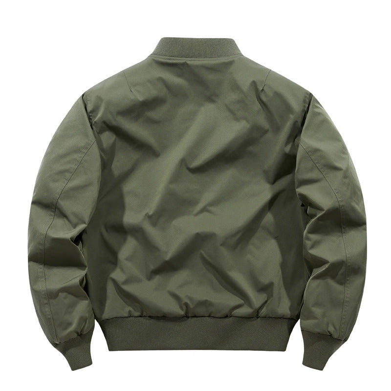 Men's Oversized Nylon Bomber Jacket with distinctive flap pockets and ribbed cuffs Fashion Glam