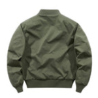 Men's Oversized Nylon Bomber Jacket with distinctive flap pockets and ribbed cuffs Fashion Glam