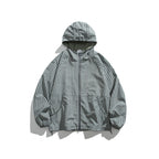 Unisex Lightweight Checked Windbreaker Jacket with Hood, Raglan Sleeves, and Drawstring Fashion Glam