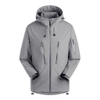 Men's Three-Layer Waterproof Breathable Hardshell Outdoor Jacket with Hood and Sealed Seams Fashion Glam
