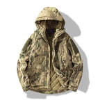 Men's quilted tactical winter jacket with hood and water-repellent outer material Fashion Glam