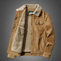 Men's cord jacket with sherpa lining, shirt collar and pocket detail Fashion Glam