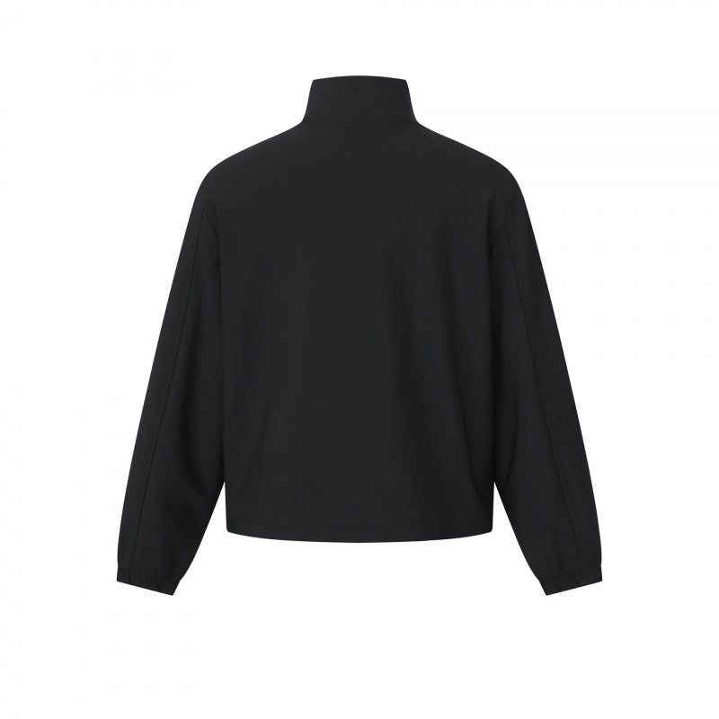 Unisex Lightweight technical short jacket with stand-up collar, concealed zipper and elastic cuffs Fashion Glam