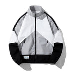 Men's Sporty Track Windbreaker Jacket with Stand Collar, Mesh Lining and Zipper Pockets Fashion Glam
