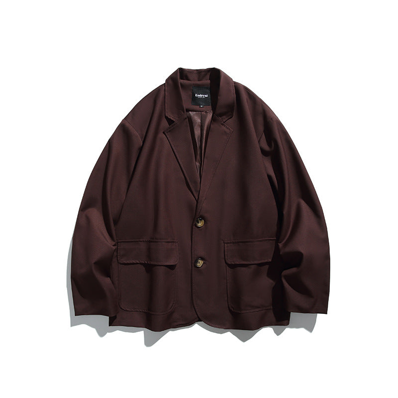 Men's Oversize Blazer in Boxy Cut with Flap Pockets and Light Padding Fashion Glam