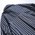 Men's Oversized Check Shirt with Full Button Placket, Chest Pocket, and Rounded Hem Fashion Glam