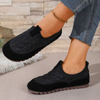 Women's Padded Quilted Slip-On Leisure Shoes with Non-Slip Profiling Sole Fashion Glam