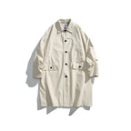 Men's oversized waterproof trench coat with stand collar and checked lining Fashion Glam