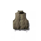 Ladies Lightly Padded Sleeveless Stand Collar Vest with Drawstring Hem Fashion Glam