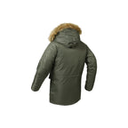 Men's longer thermal parka with hood and detachable faux fur trim Fashion Glam