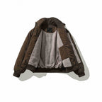 Unisex Short Cut Volume Bomber Jacket with High Ribbed Collar, Concealed Press Stud Placket and Rounded Flap Pockets Fashion Glam