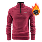 Men's warming microfleece troyer with half zipper, ergonomic raglan sleeves and cozy inner structure Fashion Glam