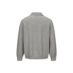 Men's knitted shirt jacket with shirt collar, full button placket and ribbed cuffs Fashion Glam