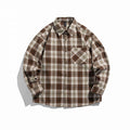 Unisex Boxy Checkered Flannel Shirt Jacket with Patch Chest Pocket and Soft Cotton Feel Fashion Glam