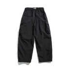Men's Utility Cargo Pants with Wide Leg, Elastic Waistband and Multiple Pockets Fashion Glam