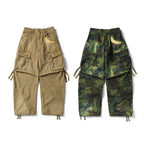 Unisex locker cut cargo pants with banana appliqué, large patch pockets and adjustable hem Fashion Glam