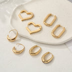 Women's hoops in modern crescent design Fashion Glam