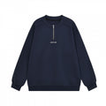 Unisex Oversized Sweatshirt with Half Zip and Ribbed Hem Fashion Glam