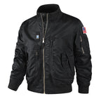 Men's bomber jacket pilot style lightly padded with two-way zipper and arm pocket Fashion Glam