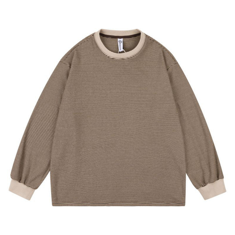 Unisex Wide Striped Long Sleeve in Oversized Cut with Ribbed Cuffs Fashion Glam