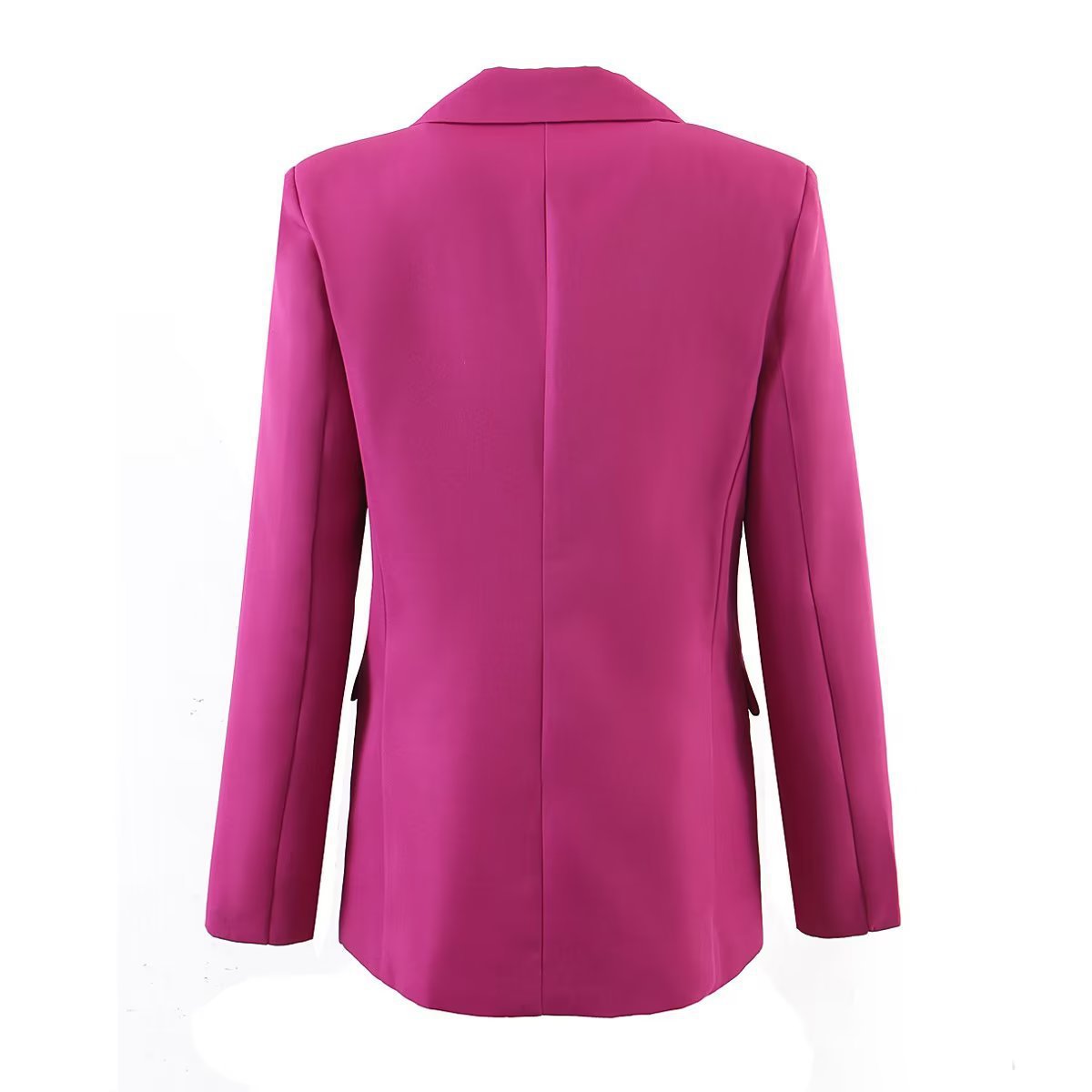 Women's Tailored Longline Blazer with Patch Pockets and Narrow Lapels Fashion Glam