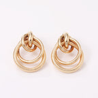 Women's Hanging Earrings with Elegant, Curved Ring Design Fashion Glam