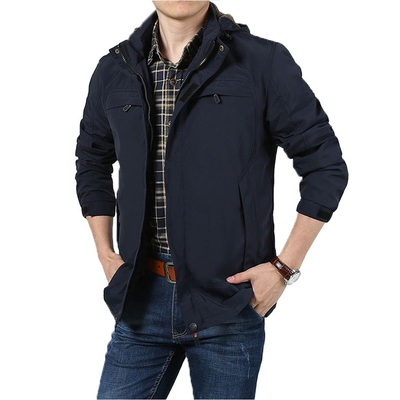 Men's Modern Softshell Field Jacket with Hood, Breathable Stretch and Organizer Pockets Fashion Glam