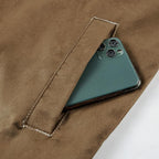Men's Suede Look Trucker Jacket with Snap Closure Fashion Glam