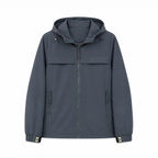 Men's lightweight water-repellent hooded softshell jacket with zip pockets Fashion Glam