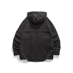 Unisex Boxy-Utility-Hooded Jacket with Multiple Pockets, Adjustable Hem and Windproof Shell Fashion Glam