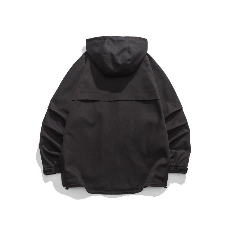 Unisex Boxy-Utility-Hooded Jacket with Multiple Pockets, Adjustable Hem and Windproof Shell Fashion Glam