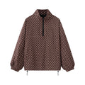Women's lightweight dotted anorak with half zipper and drawstring Fashion Glam